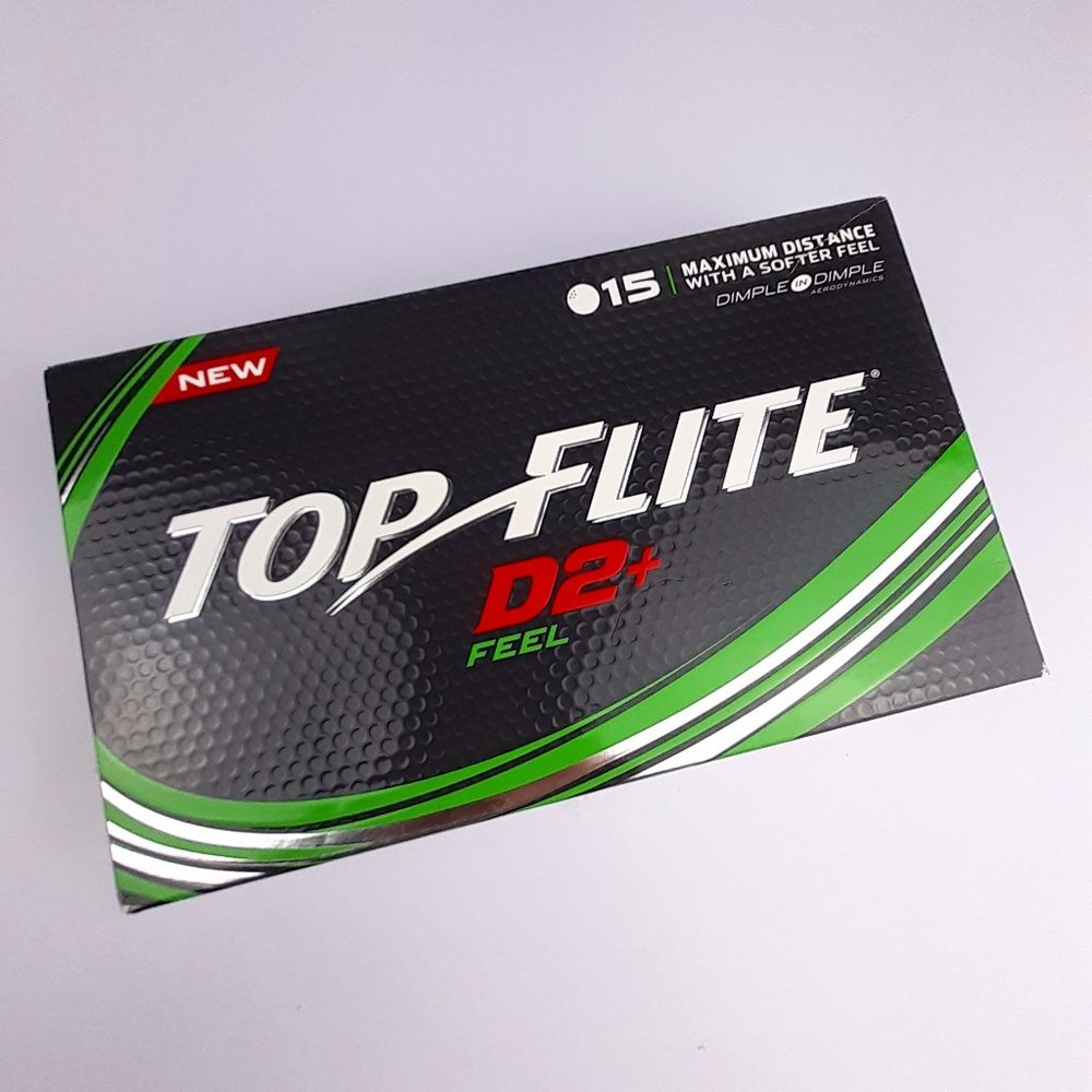 Top Flight D2+ Feel Golf Balls Pack of 15 Balls